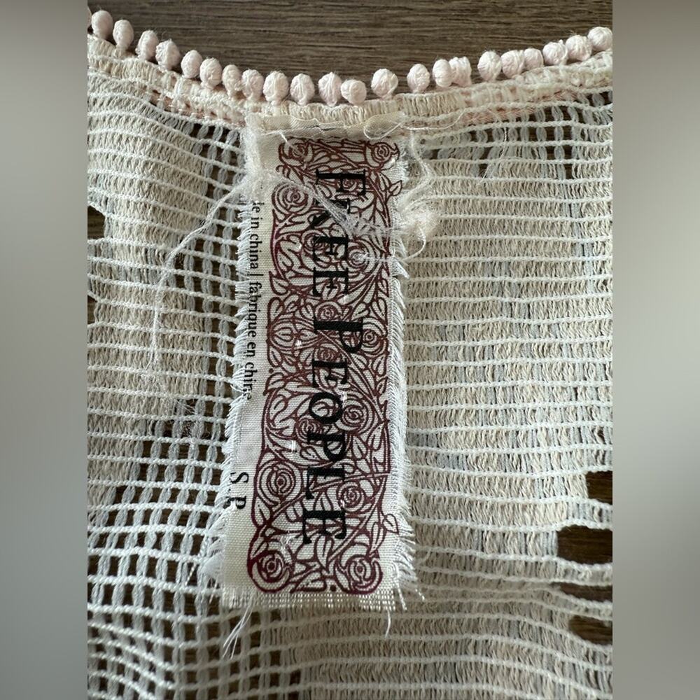 Free People Boho Antique Lace Picnic Bell Sleeve Dress In Buttercream Size Small - Picture 5 of 8